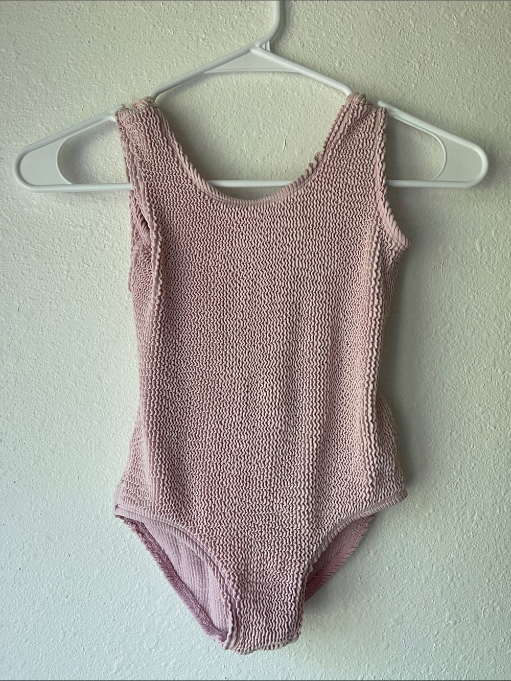 Raised by Water size 8 Girls' Textured Dusty Pink One-Piece Swimsuit